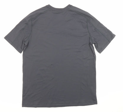 Peleton Mens Grey Nylon Jersey T-Shirt Size S Crew Neck Pullover