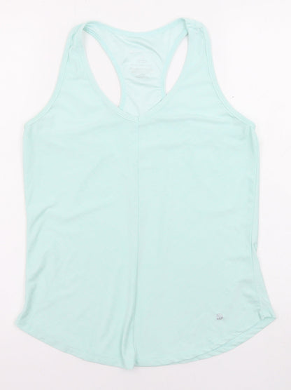 Bally Womens Blue Polyester Basic Tank Size M V-Neck Pullover