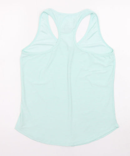 Bally Womens Blue Polyester Basic Tank Size M V-Neck Pullover