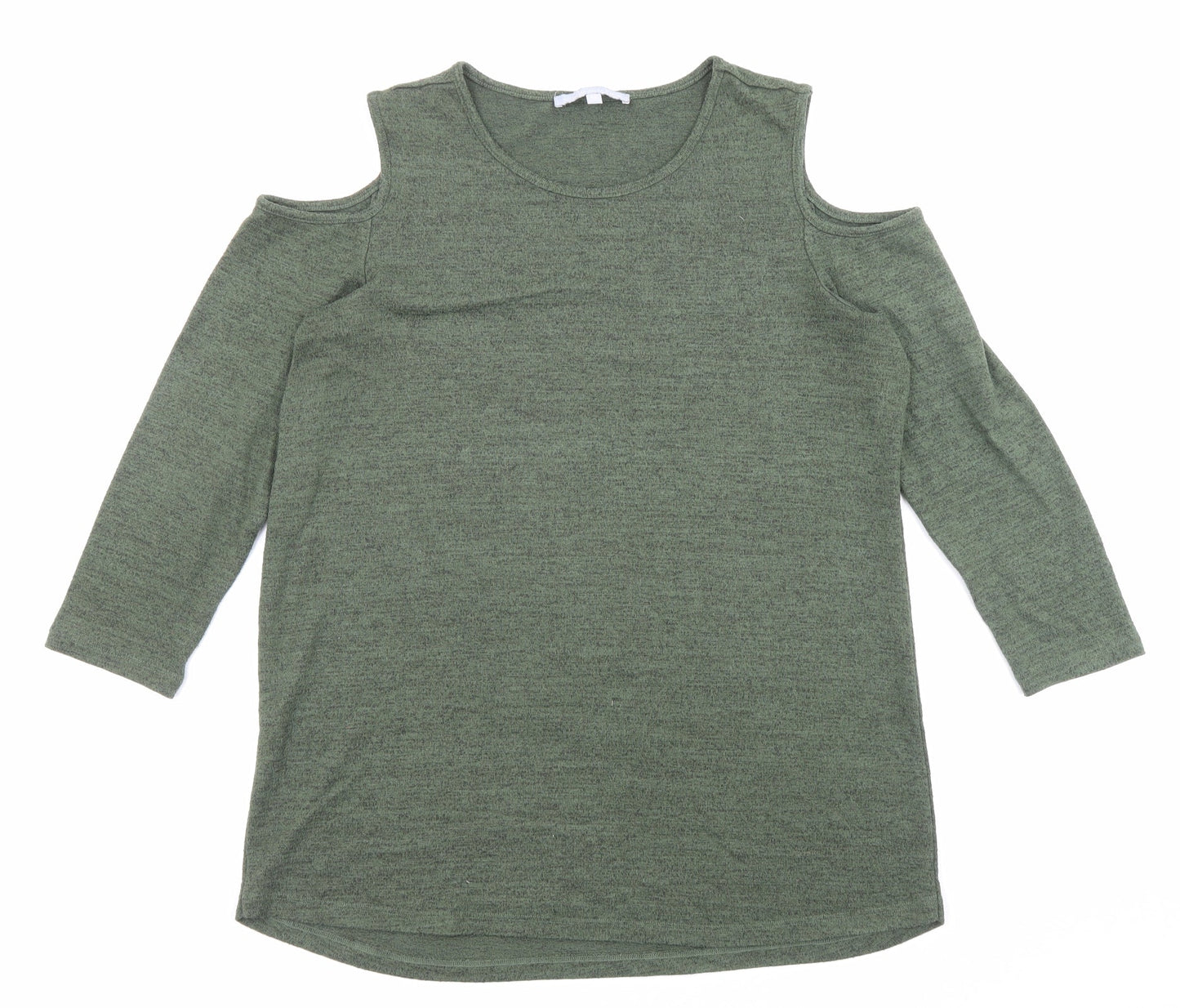 Christopher Fink Womens Green Crew Neck Acrylic Pullover Jumper Size M