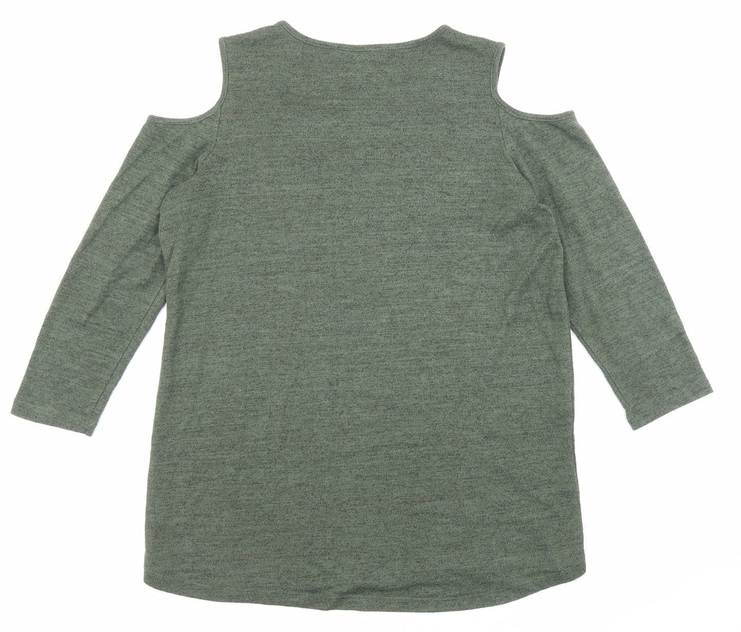 Christopher Fink Womens Green Crew Neck Acrylic Pullover Jumper Size M