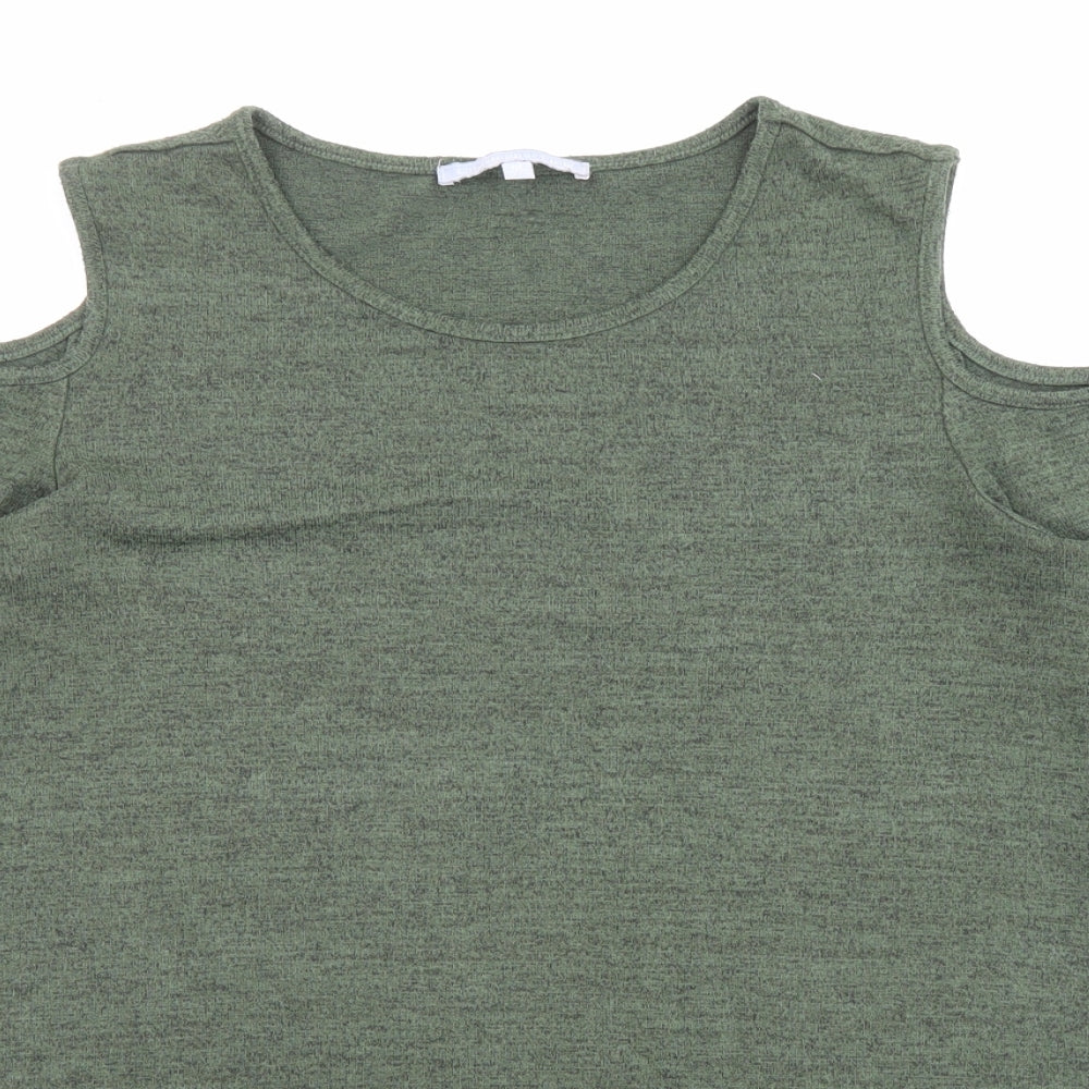 Christopher Fink Womens Green Crew Neck Acrylic Pullover Jumper Size M