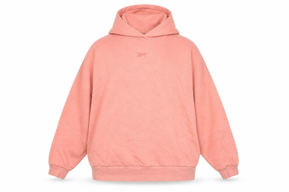 Womens UK Size L Reebok Pink Pullover Hoodie