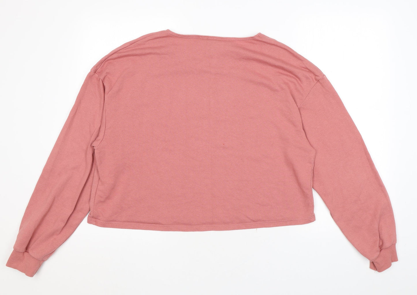 H&M Womens Pink Cotton Pullover Sweatshirt Size M Pullover