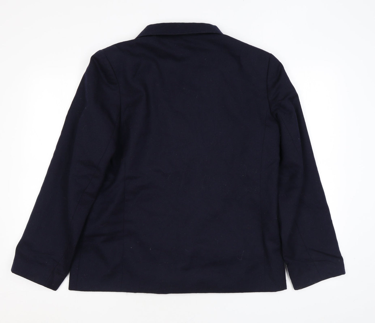 Edinburgh Womens Blue Jacket Blazer Size 14 Button