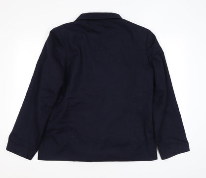 Edinburgh Womens Blue Jacket Blazer Size 14 Button