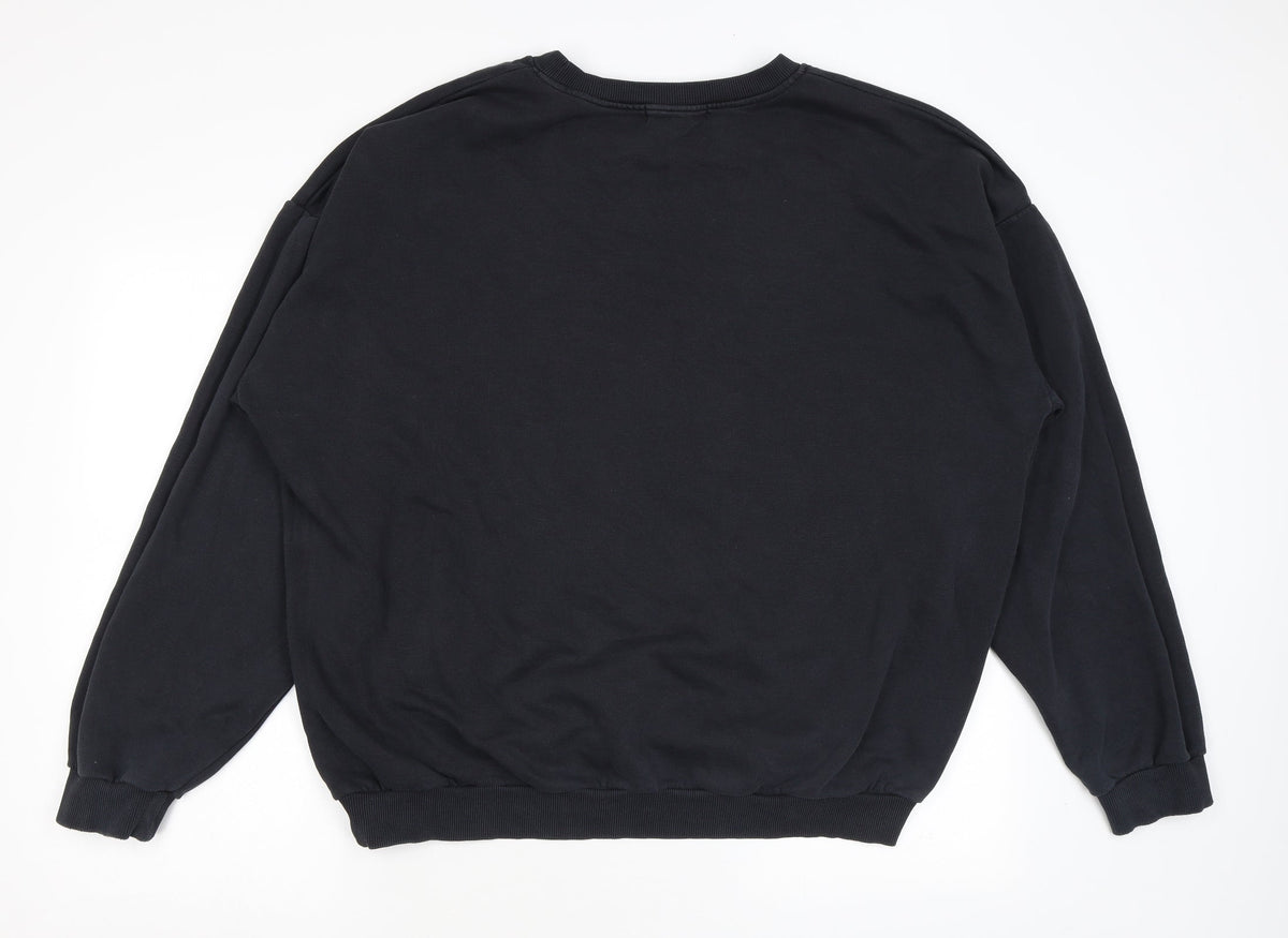 Misspap Womens Black Polyester Pullover Sweatshirt Size M Pullover