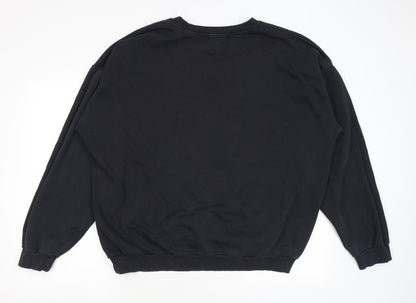 Misspap Womens Black Polyester Pullover Sweatshirt Size M Pullover