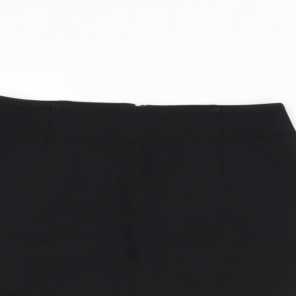 & Other Stories Womens Black Polyester A-Line Skirt Size 8 Zip