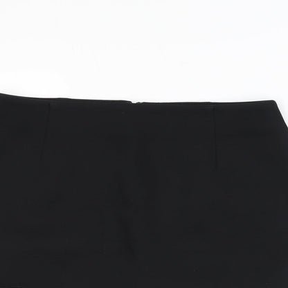 & Other Stories Womens Black Polyester A-Line Skirt Size 8 Zip