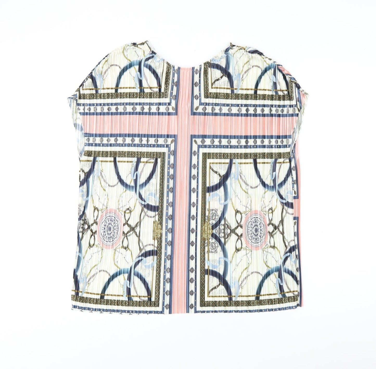 Womens UK Size 10 River Island Multicoloured Basic Blouse