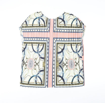 Womens UK Size 10 River Island Multicoloured Basic Blouse