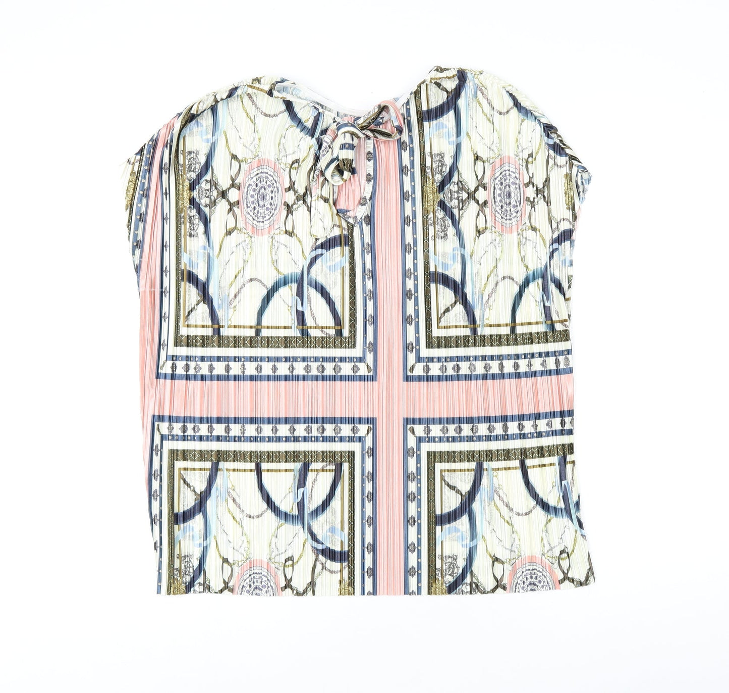 Womens UK Size 10 River Island Multicoloured Basic Blouse