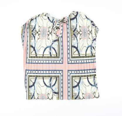 Womens UK Size 10 River Island Multicoloured Basic Blouse