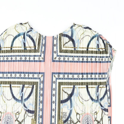 Womens UK Size 10 River Island Multicoloured Basic Blouse
