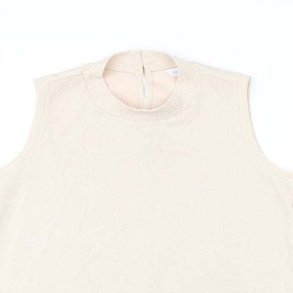 Womens UK Size 14 Label Be Beige Basic Tank