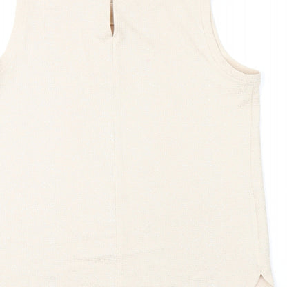 Womens UK Size 14 Label Be Beige Basic Tank