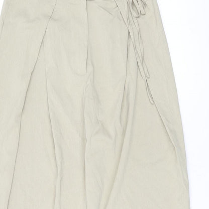 Salanta Womens Beige Polyester Trousers Size L L30 in Regular Zip