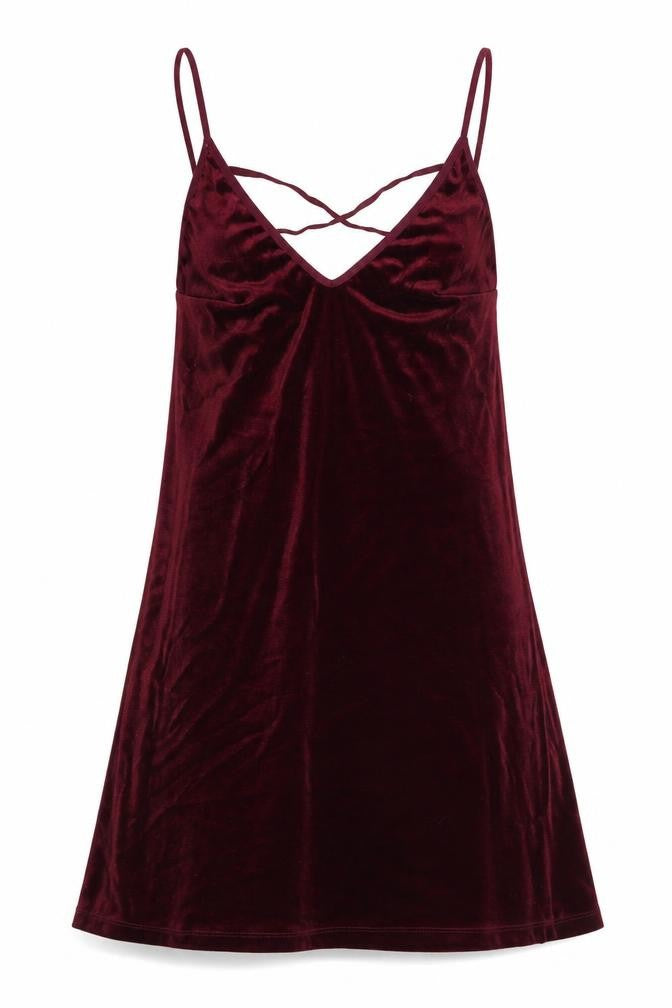 Topshop Womens Red Polyester Mini Size 10 V-Neck Pullover