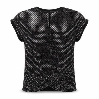 Womens UK Size S Oasis Black Basic T-Shirt