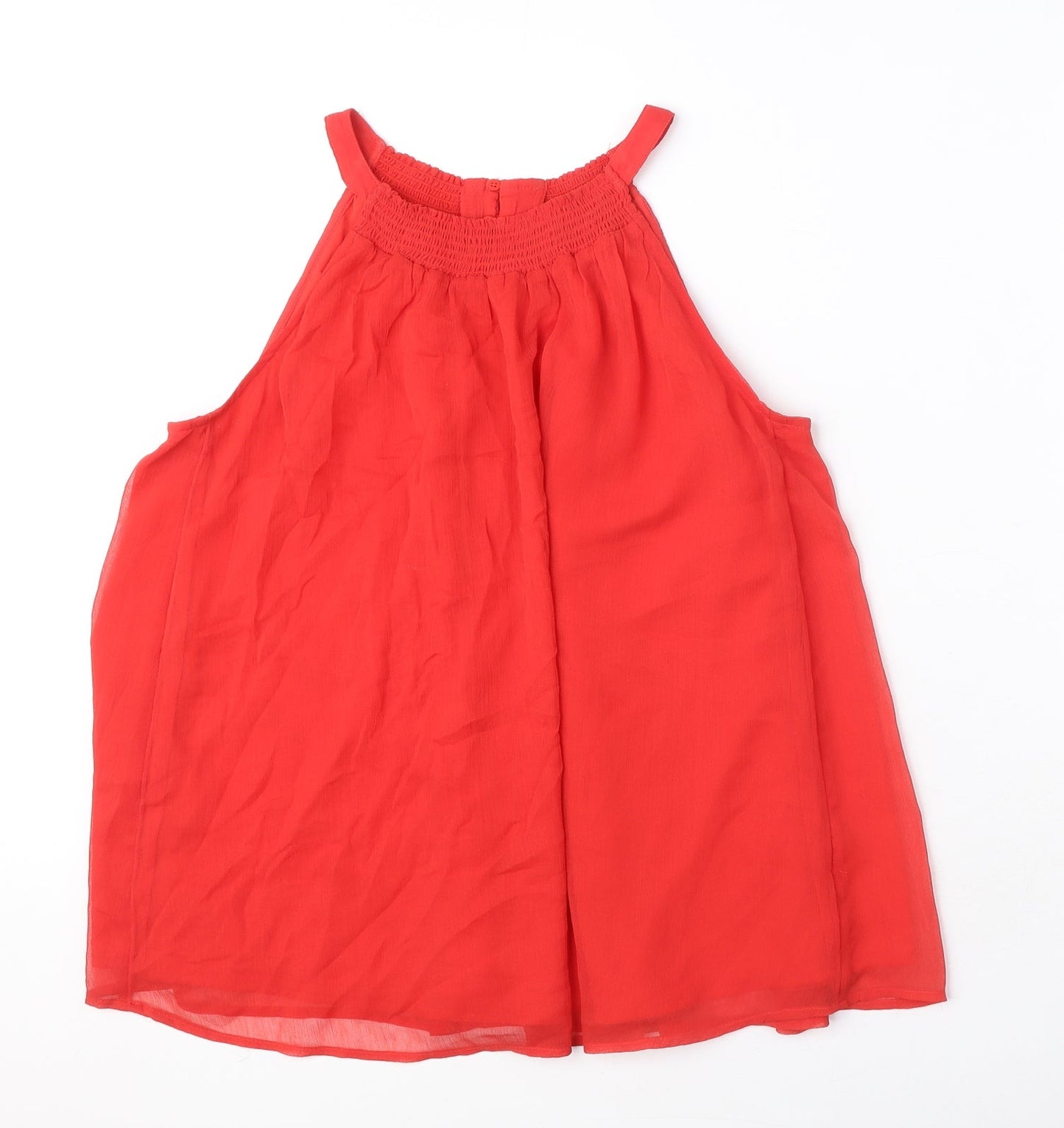 Womens UK Size 10 Marks and Spencer Red Basic Blouse