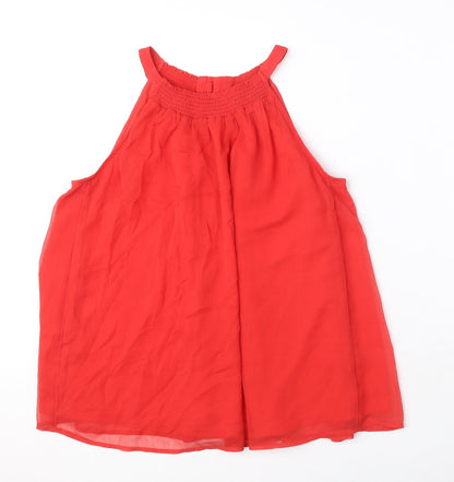 Womens UK Size 10 Marks and Spencer Red Basic Blouse