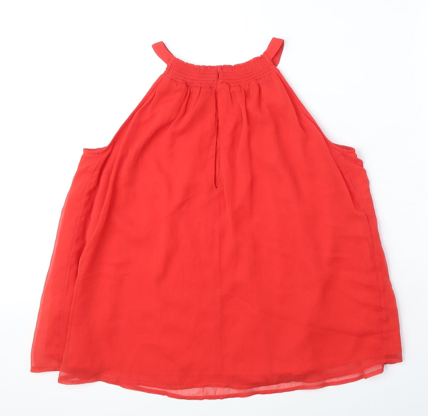 Womens UK Size 10 Marks and Spencer Red Basic Blouse