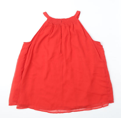 Womens UK Size 10 Marks and Spencer Red Basic Blouse
