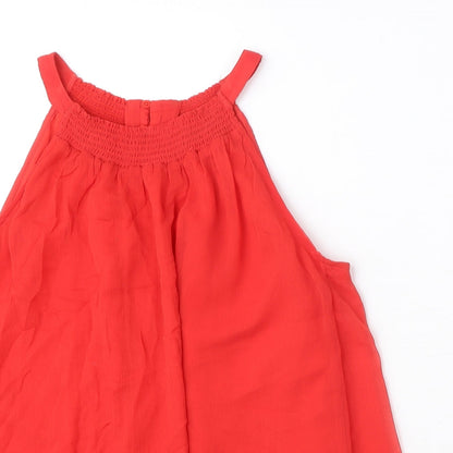 Womens UK Size 10 Marks and Spencer Red Basic Blouse