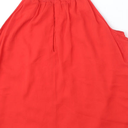 Womens UK Size 10 Marks and Spencer Red Basic Blouse