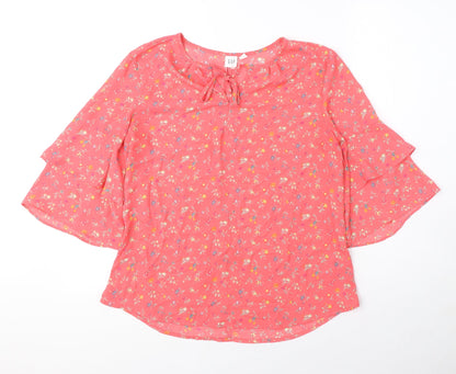 Womens UK Size S Gap Pink Basic Blouse