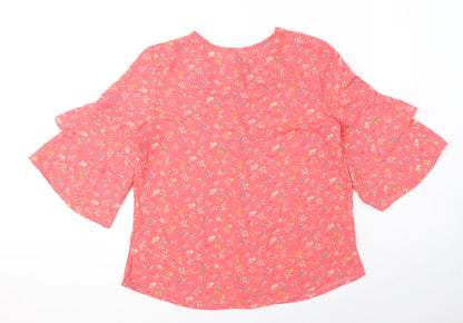 Womens UK Size S Gap Pink Basic Blouse