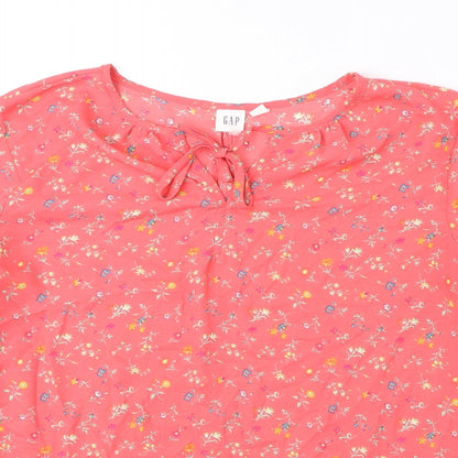 Womens UK Size S Gap Pink Basic Blouse