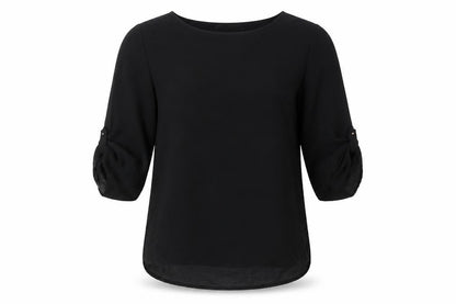 Womens UK Size M Zara Black Basic Blouse