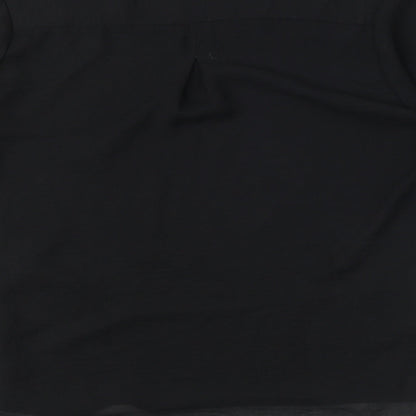 Womens UK Size M Zara Black Basic Blouse