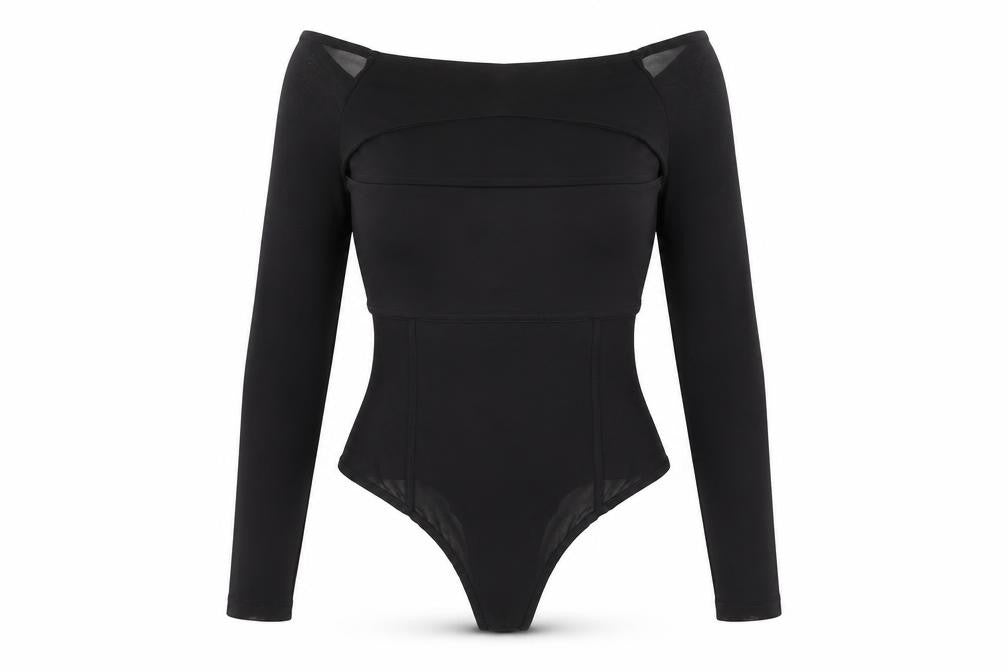 Womens UK Size 10 ASOS One-Piece Black Bodysuit