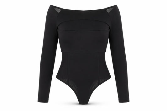 Womens UK Size 10 ASOS One-Piece Black Bodysuit