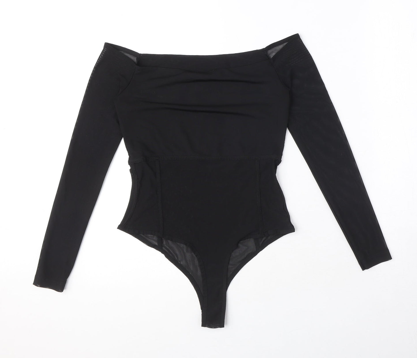 Womens UK Size 10 ASOS One-Piece Black Bodysuit