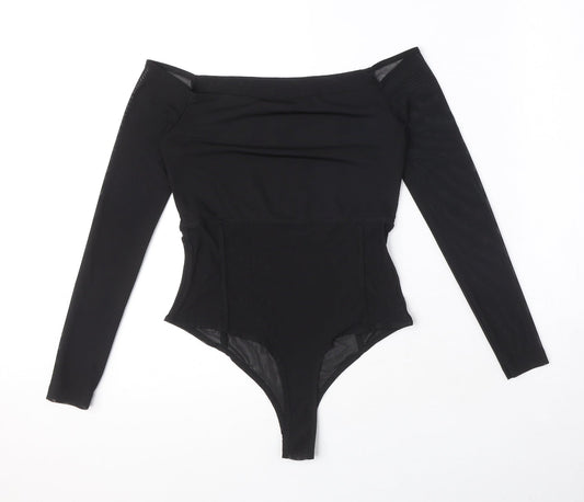 Womens UK Size 10 ASOS One-Piece Black Bodysuit