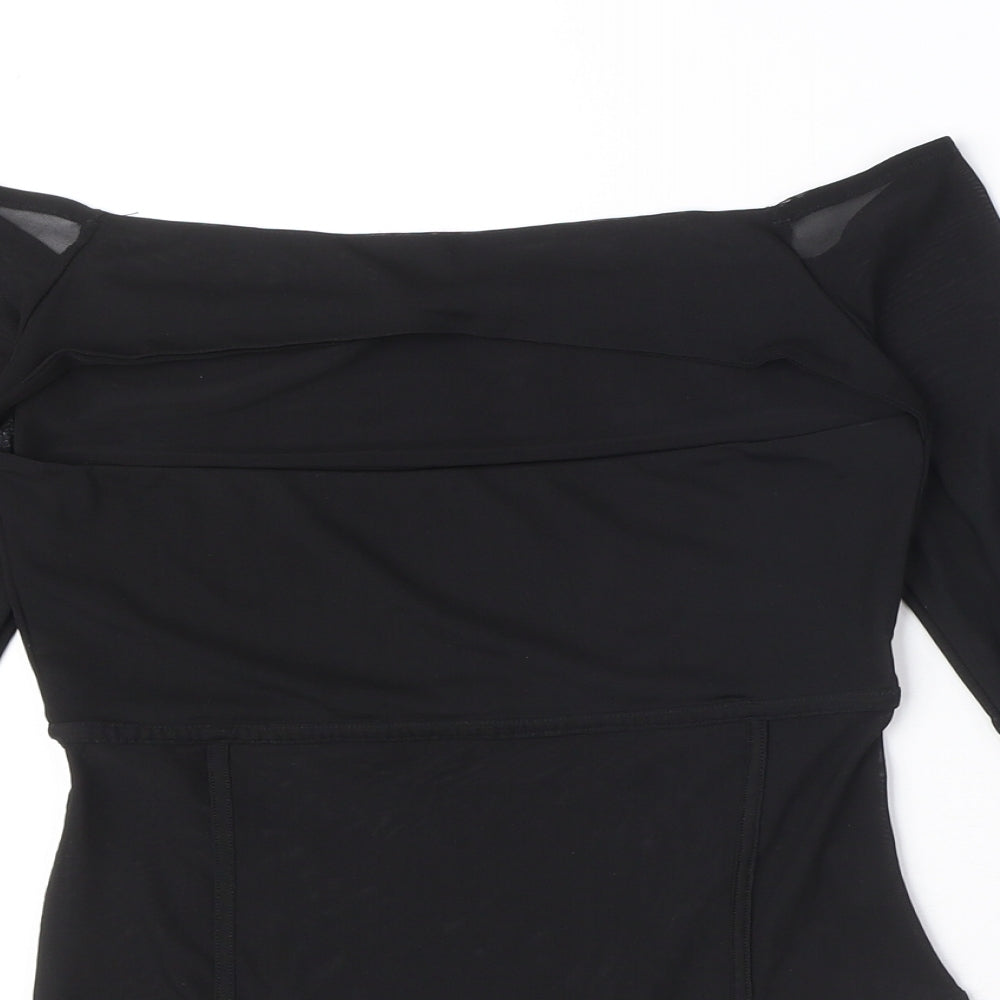 Womens UK Size 10 ASOS One-Piece Black Bodysuit