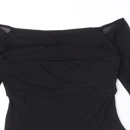 Womens UK Size 10 ASOS One-Piece Black Bodysuit