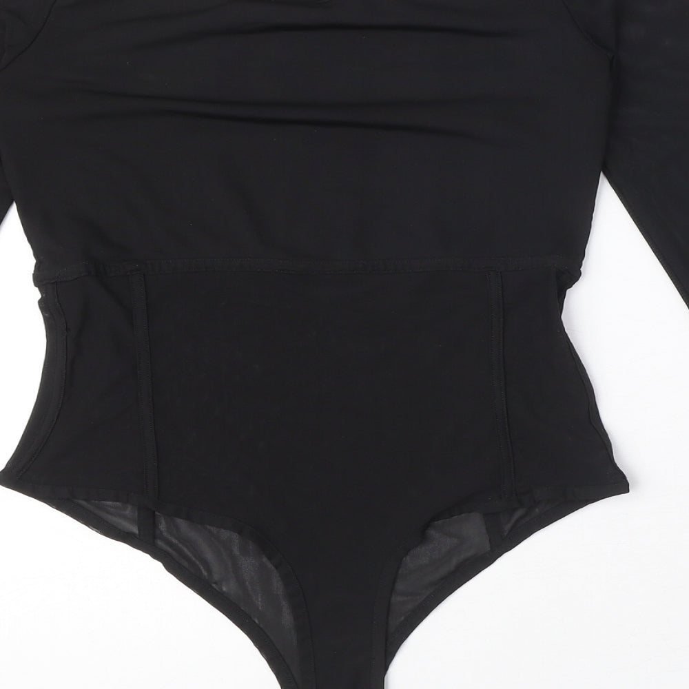 Womens UK Size 10 ASOS One-Piece Black Bodysuit