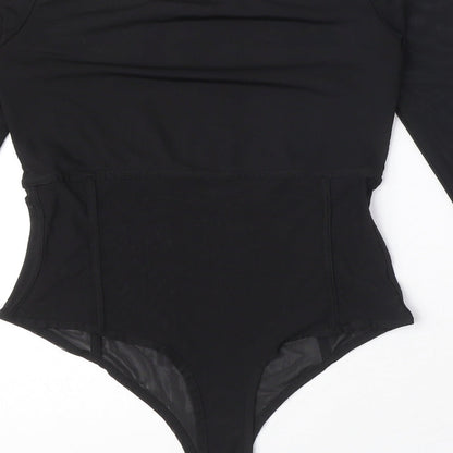 Womens UK Size 10 ASOS One-Piece Black Bodysuit