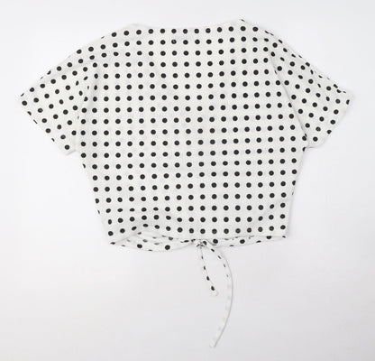 Womens UK Size S Zara White Basic Blouse