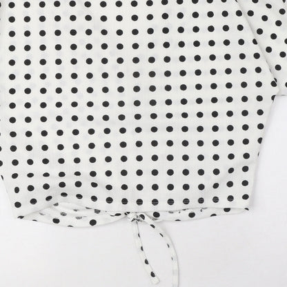 Womens UK Size S Zara White Basic Blouse
