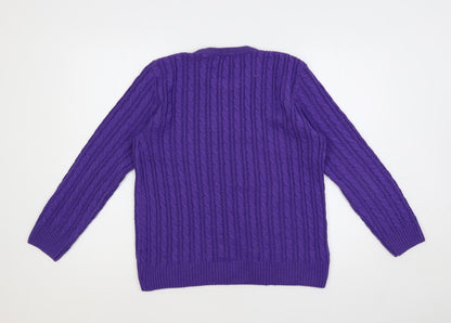 Womens UK Size M Vida Vi Purple Pullover Jumper
