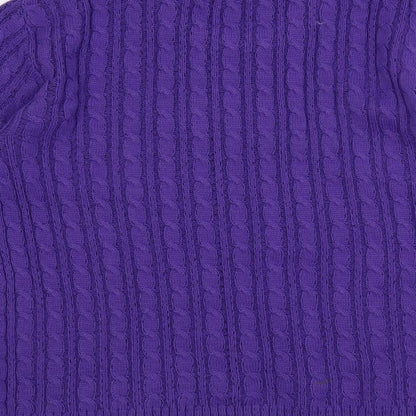 Womens UK Size M Vida Vi Purple Pullover Jumper