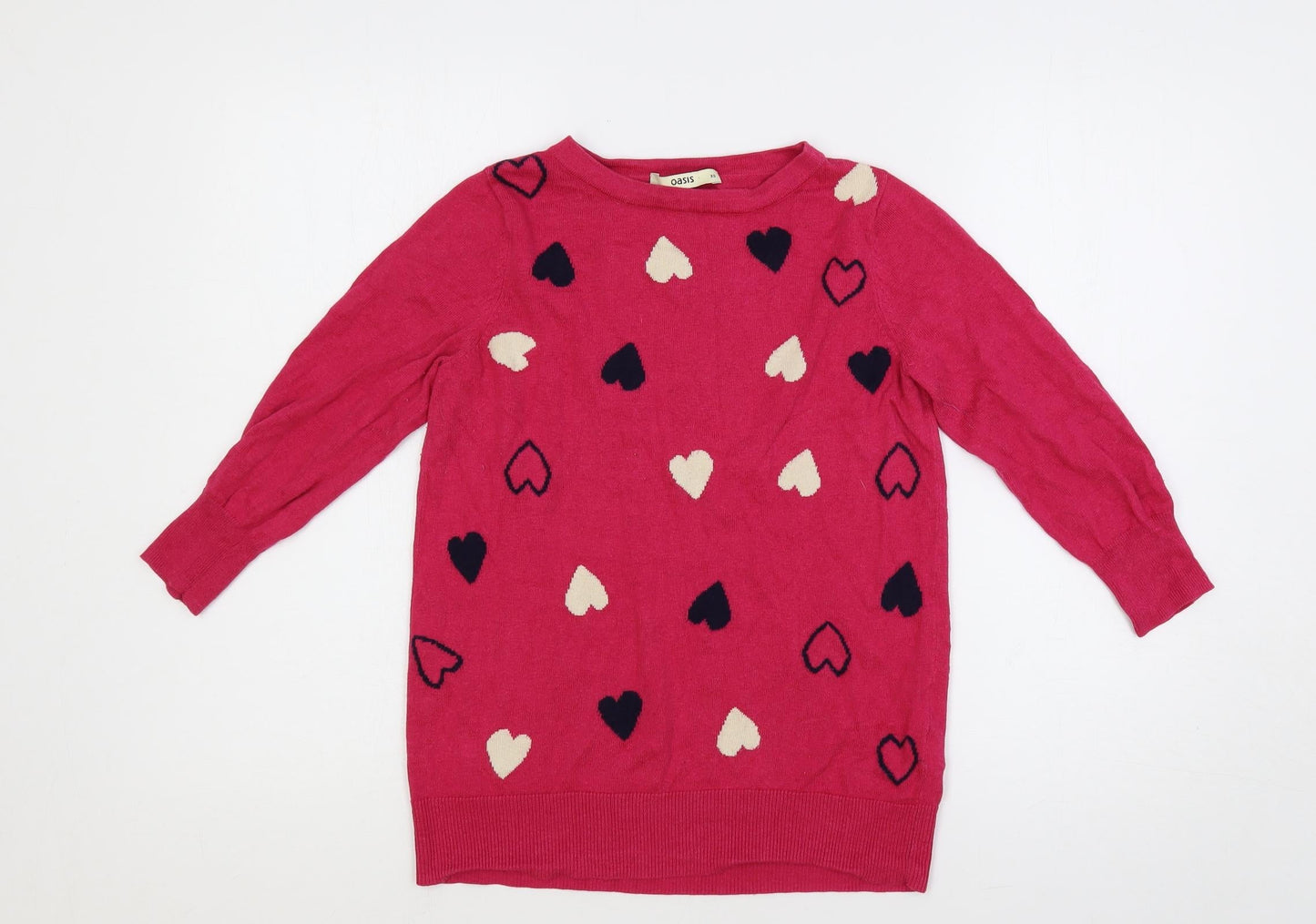 Womens UK Size XS Oasis Pink Pullover Jumper