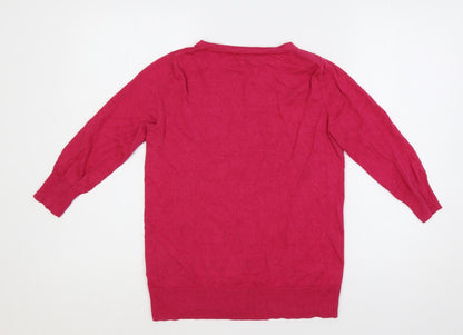 Womens UK Size XS Oasis Pink Pullover Jumper