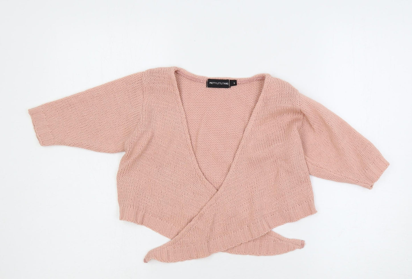 Womens UK Size S PRETTYLITTLETHING Pink Shrug Jumper